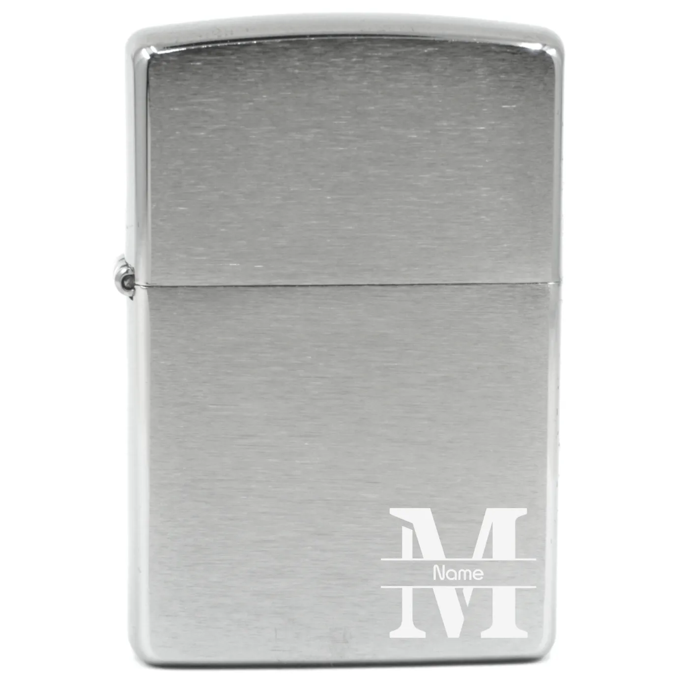 Benzinfeuerzeug MONOGRAMM, Zippo Farbton Silber gebürstet, optional mit Gravur