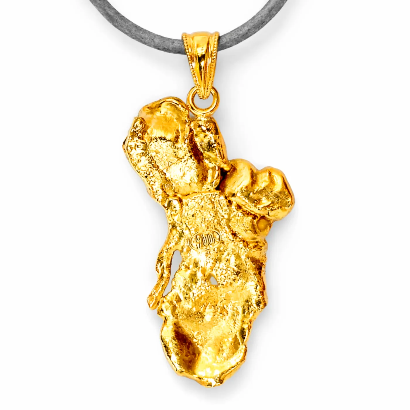 Eleganz in Silber: Silbernugget-Anhänger 24 Karat vergoldet – Stilvoll, zeitlos, einzigartig.