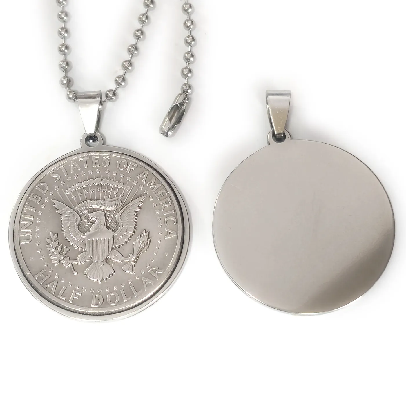 Münzanhänger USA STAATSSIEGEL » 1/2 Dollar Kennedy half personalisierbar – Ansicht 2