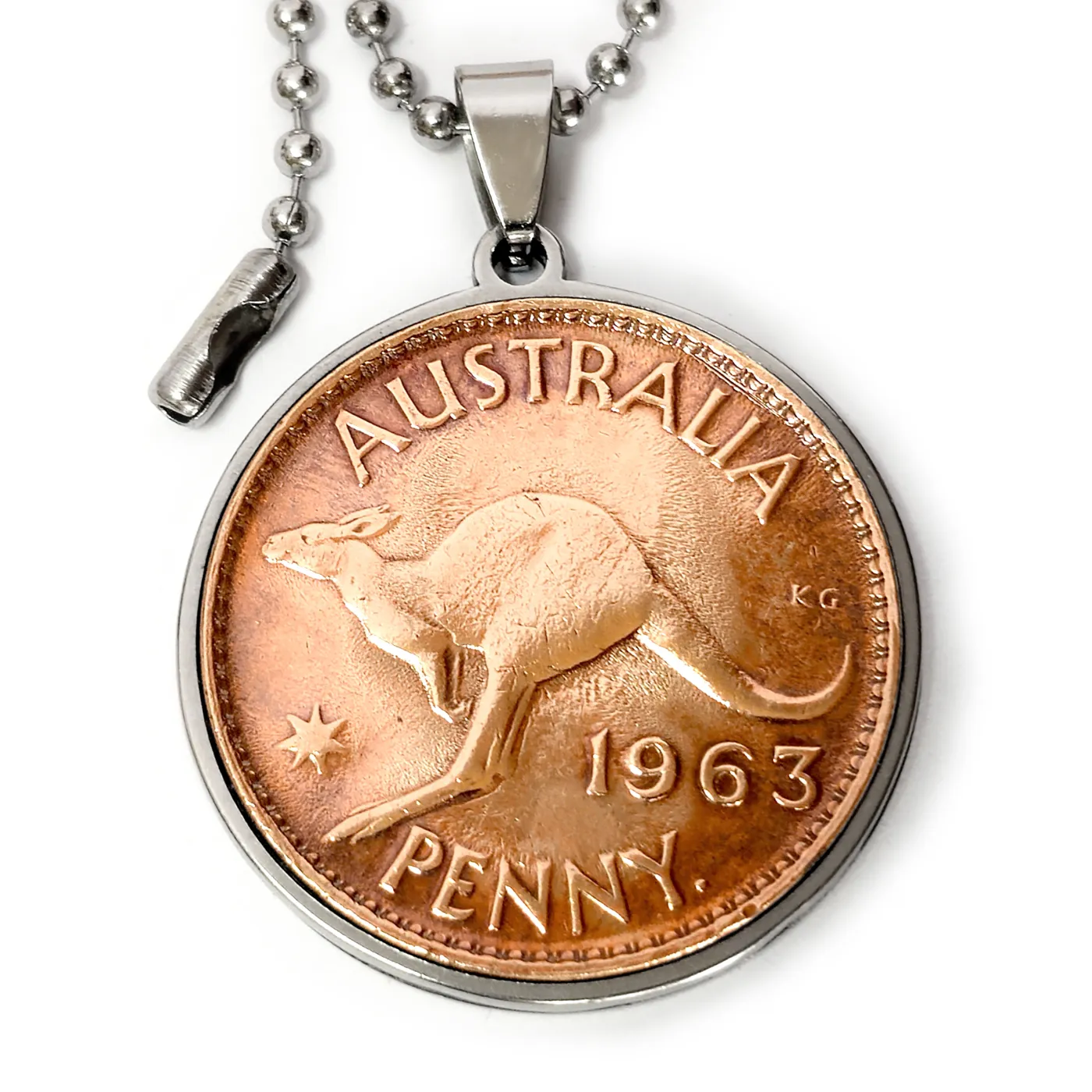 Münzanhänger Australien KÄNGURU 1 Penny 1938-1964, optional mit Gravur