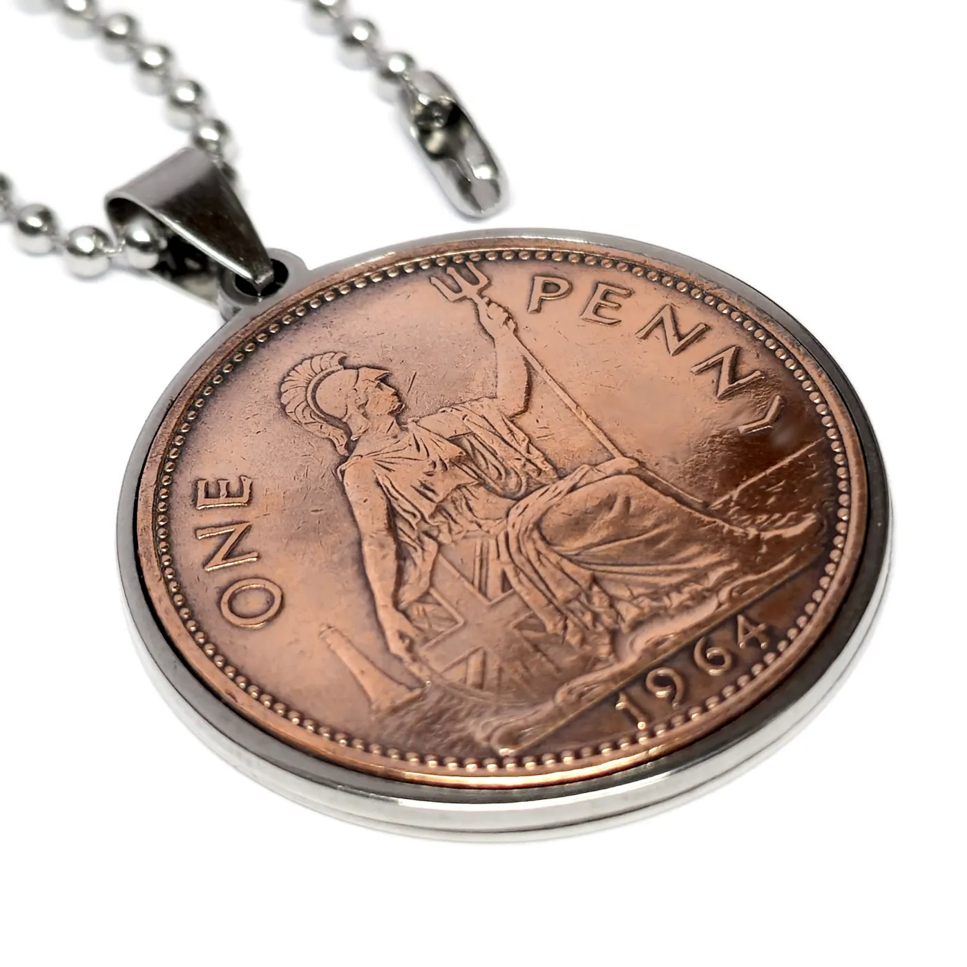 Münzanhänger UK BRITANNIA • 1 Penny 1937 - 1970 personalisierbar – Ansicht 3