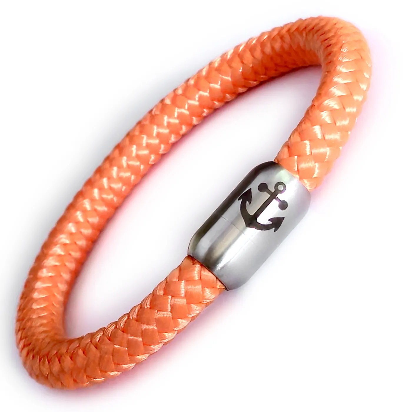 Segeltau-Armband Ø 8 mm mit Edelstahl-Magnetverschluss • Farbauswahl - optional mit Anker Gravur – Ansicht 3