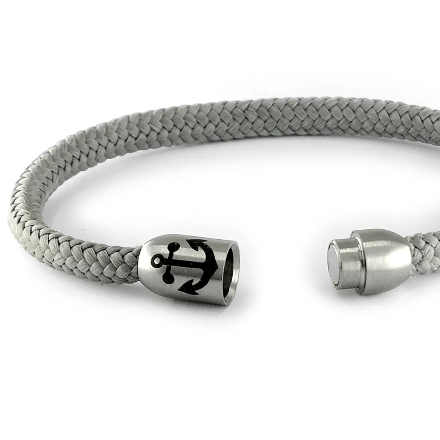 Segeltau-Armband Ø 4 mm mit Edelstahl-Magnetverschluss • Farbauswahl - optional mit Anker Gravur – Ansicht 3