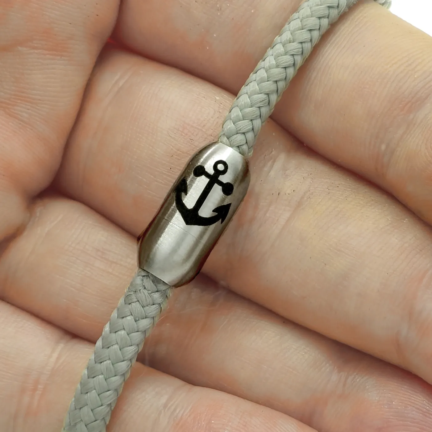 Segeltau-Armband Ø 4 mm mit Edelstahl-Magnetverschluss • Farbauswahl - optional mit Anker Gravur – Ansicht 4