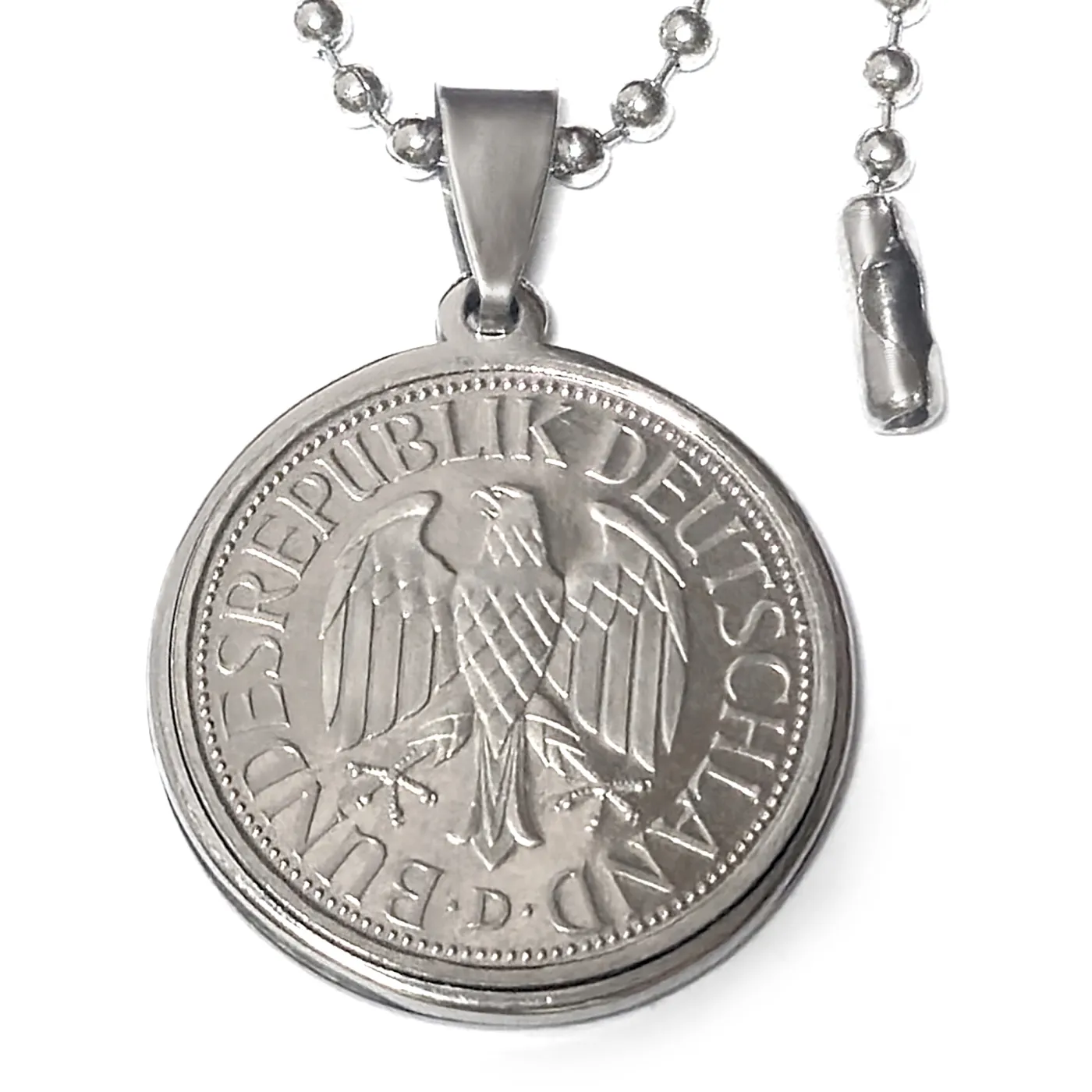 Münzanhänger Deutschland BUNDESADLER 1 DM 1950-2001, optional mit Gravur