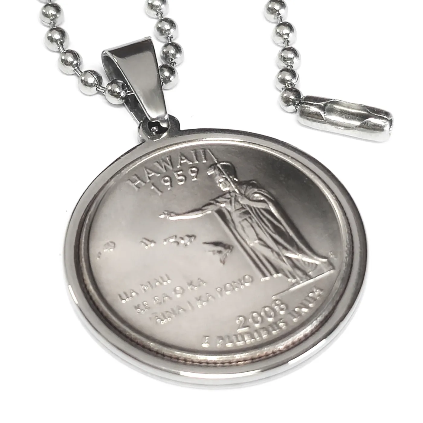 Münzanhänger USA STATE QUARTERS » 25 Cents Finish Silber personalisierbar – Ansicht 3