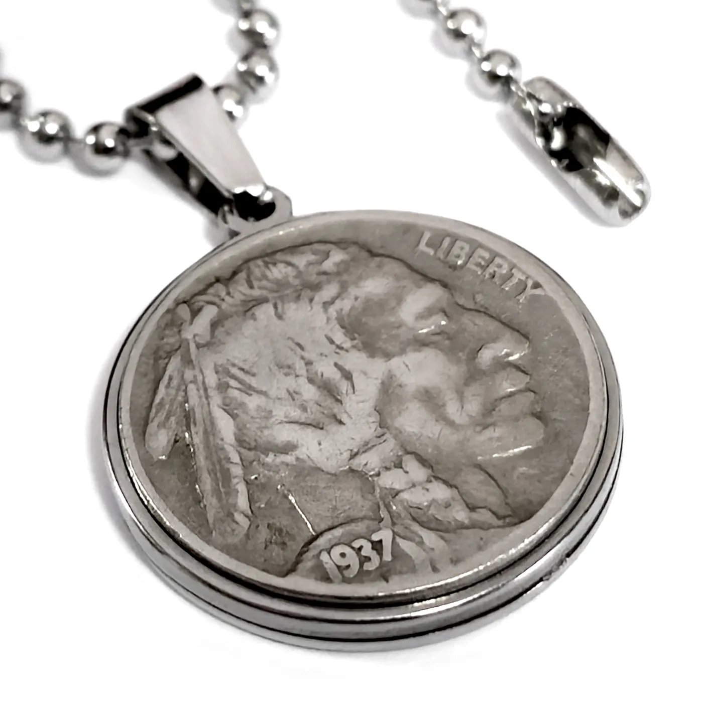 Münzanhänger USA INDIANER » 5 Cent Buffalo Nickel 1913-1938 personalisierbar – Ansicht 3
