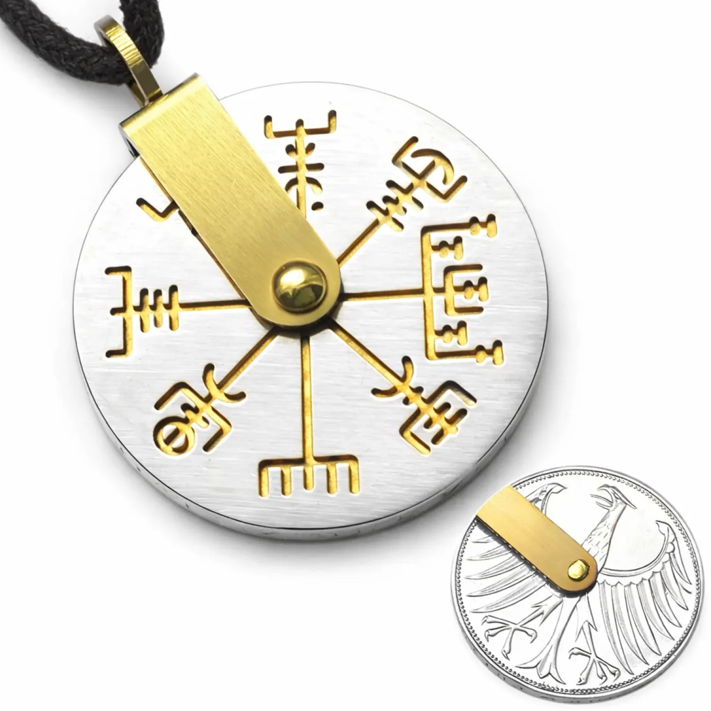 Anhänger aus Silber 625er 5 DM Deutschland 1951-1974, VEGVISIR