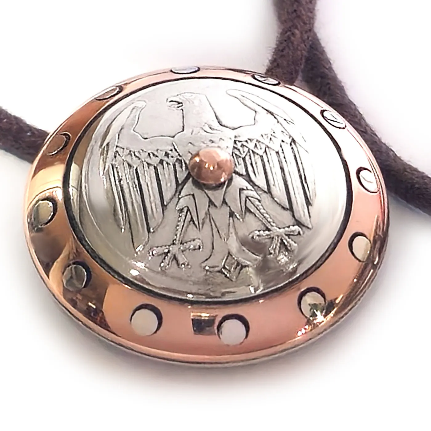 Anhänger SCHILD aus Silber 900er 5 Reichsmark 1935 -1936 • SCHILD – Ansicht 3