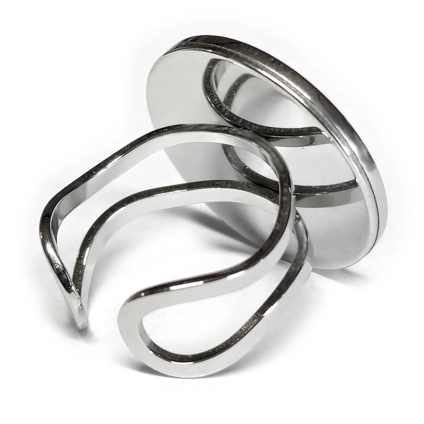 Ringrohlinge aus Edelstahl, rund / Innen Ø 20 mm • Farbton Silber