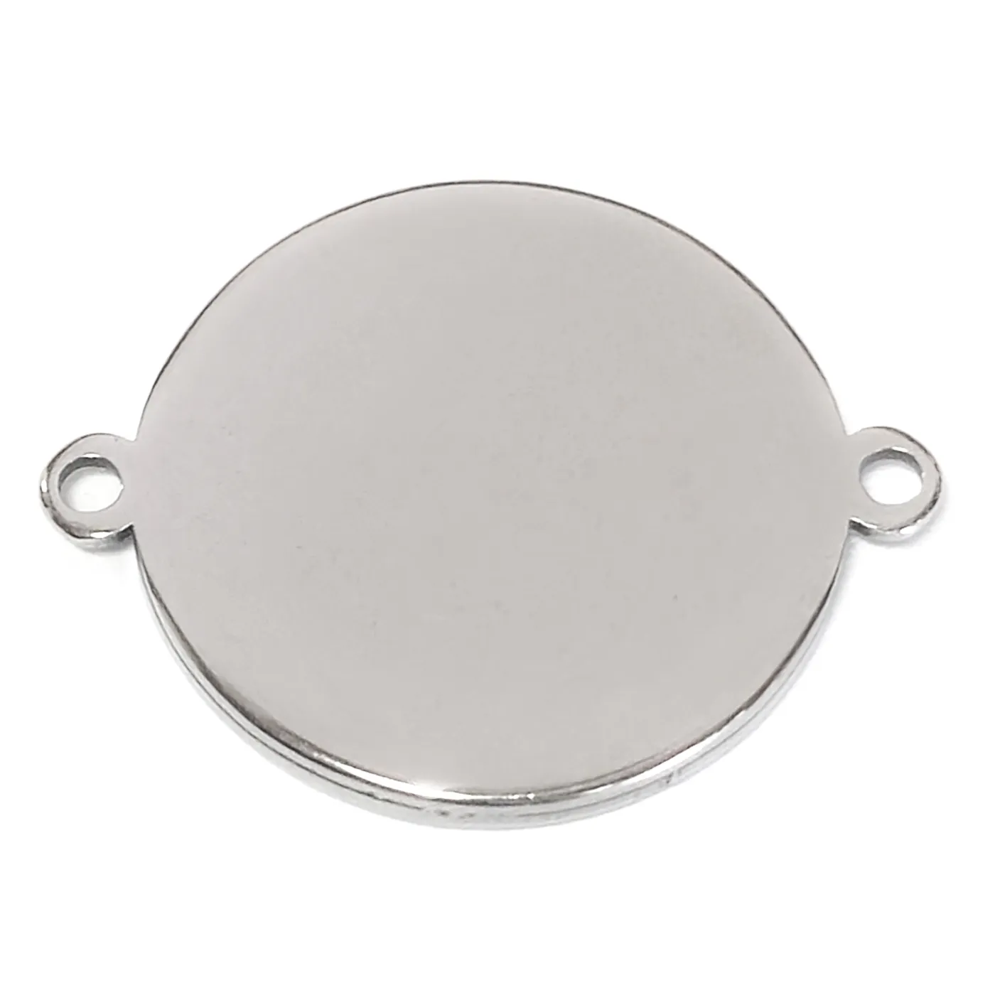 Armband-Rohling aus Edelstahl, rund / Innen Ø 20 mm • Farbton Silber – Ansicht 2