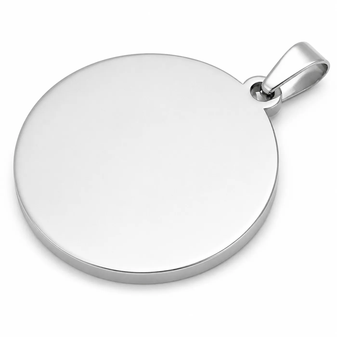 Anhänger-Rohling aus Edelstahl, Rechteck / Innen 20x30 mm » Personalisierbar, Farbton Silber – Ansicht 2
