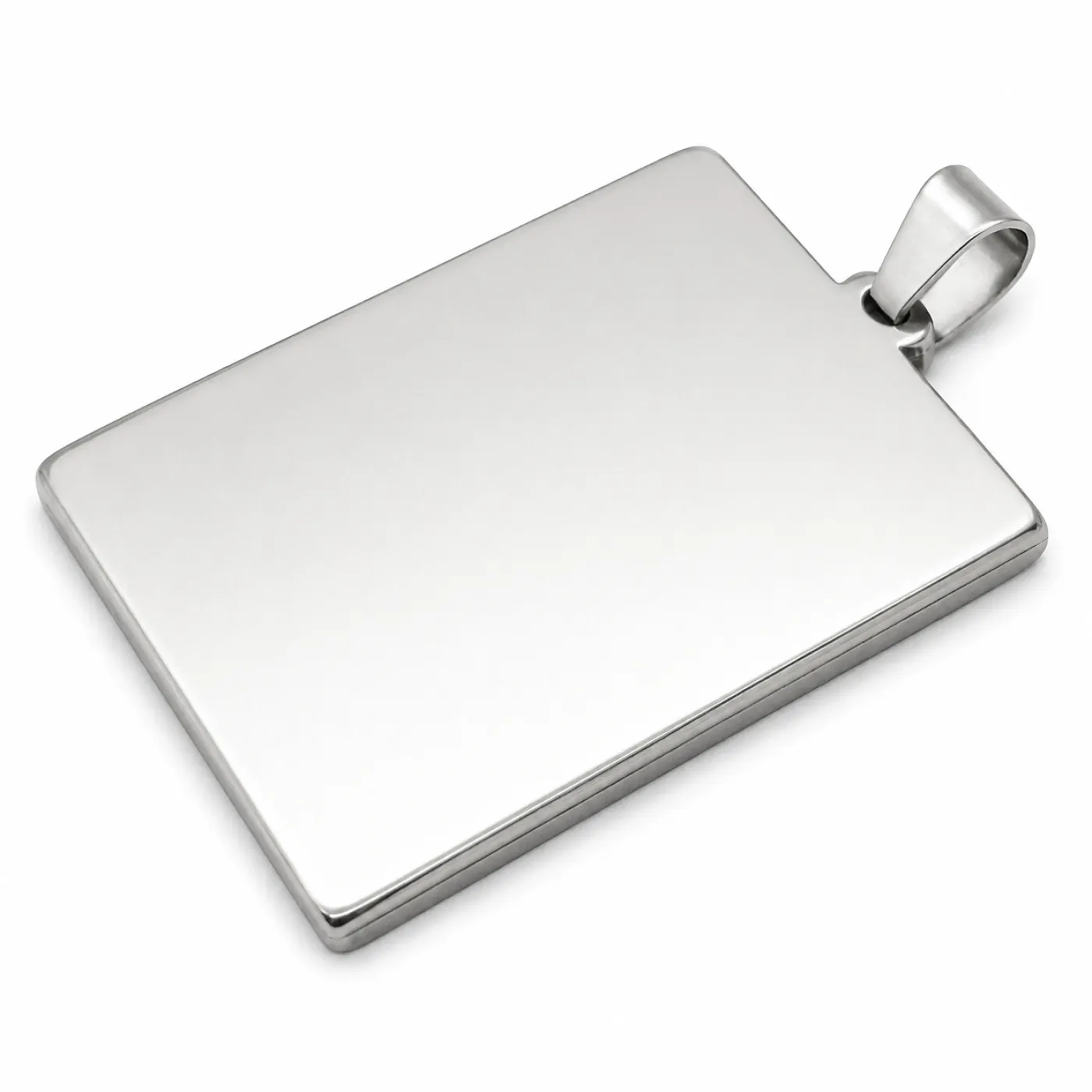 Anhänger Rohling Edelstahl Hexagon / Innen 18x20 mm » Personalisierbar, Farbton Silber – Ansicht 2
