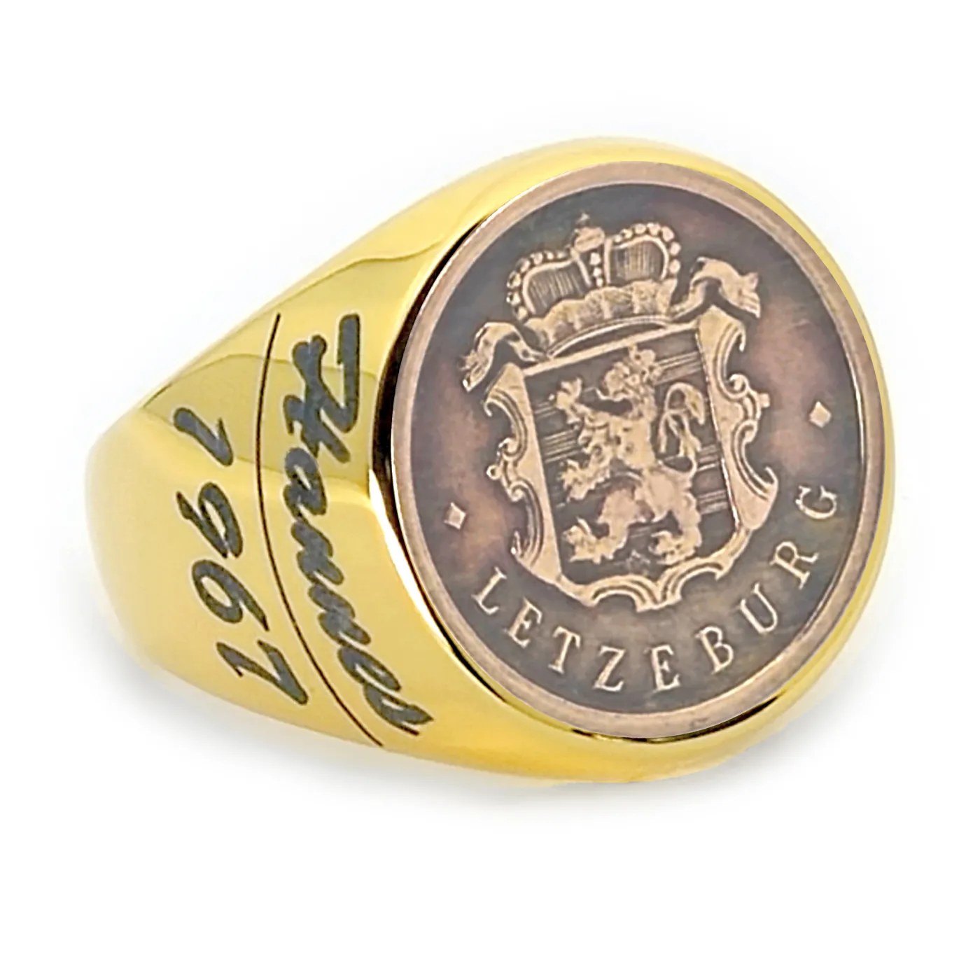 Münze: 25 Centime Luxemburg Prägejahr: 1946-1947 Motiv: Gekrönte Wappen von Luxemburg und Schriftzug LETZEBURG