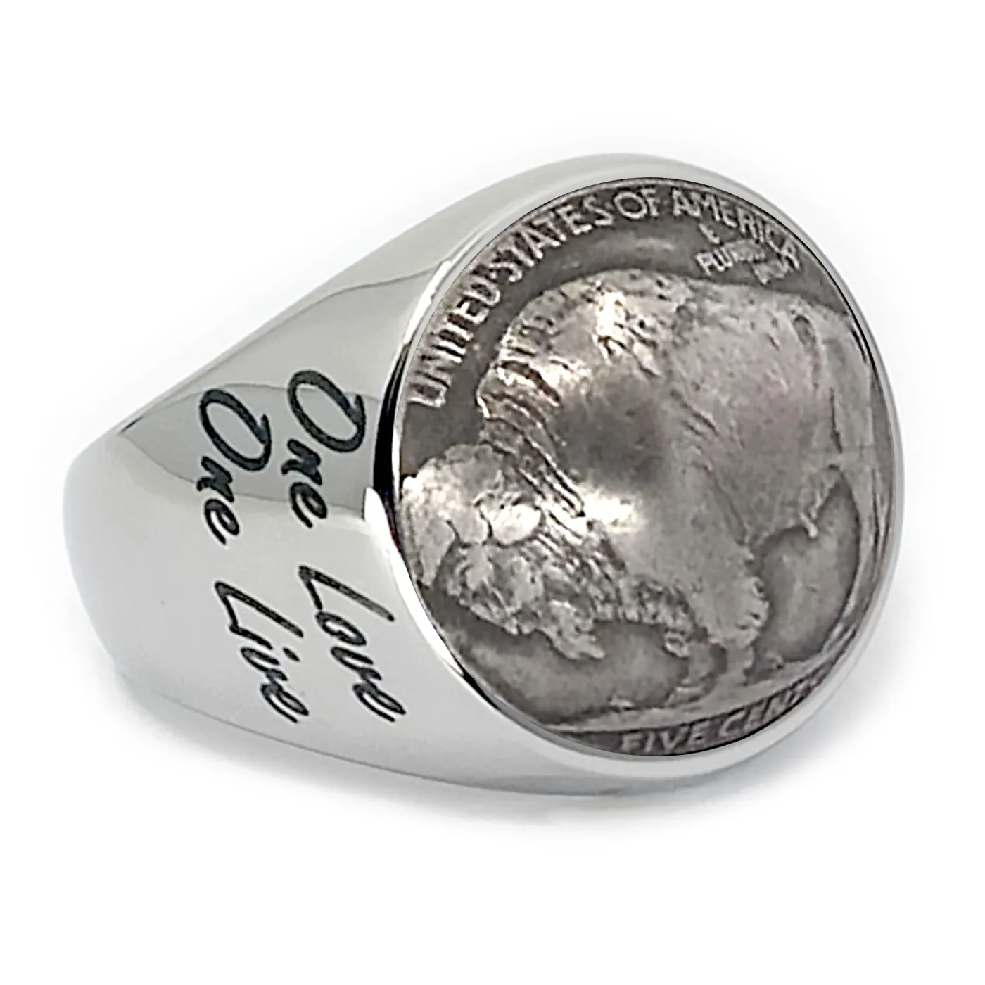 Münze: 5 Cent USA Buffalo Nickel (gewölbt) Prägejahr: 1913-1938 Motiv: American Bison