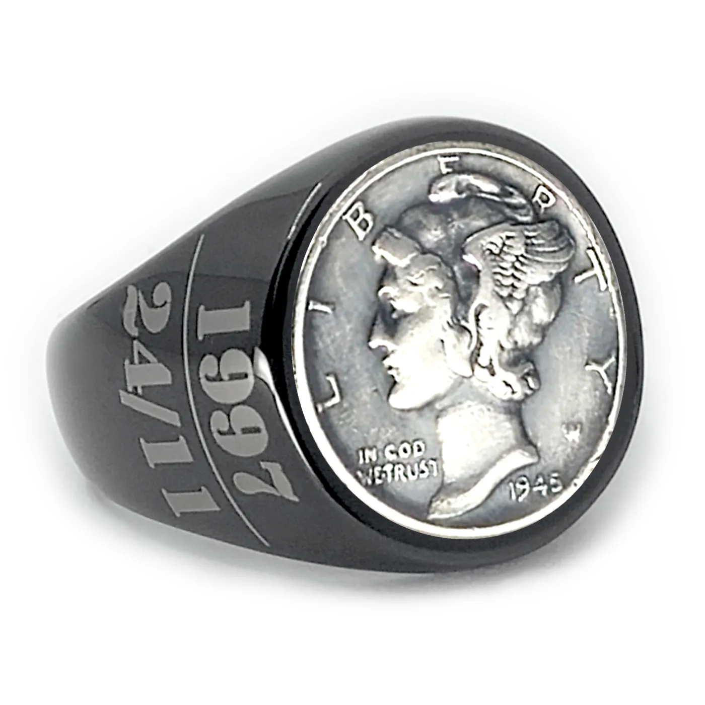 Münze: Dime Mercury USA / Silber 900 Prägejahr: 1916-1945 Motiv: Brustbild der Liberty und Schriftzug LIBERTY und IN.GOD WE.TRUST.