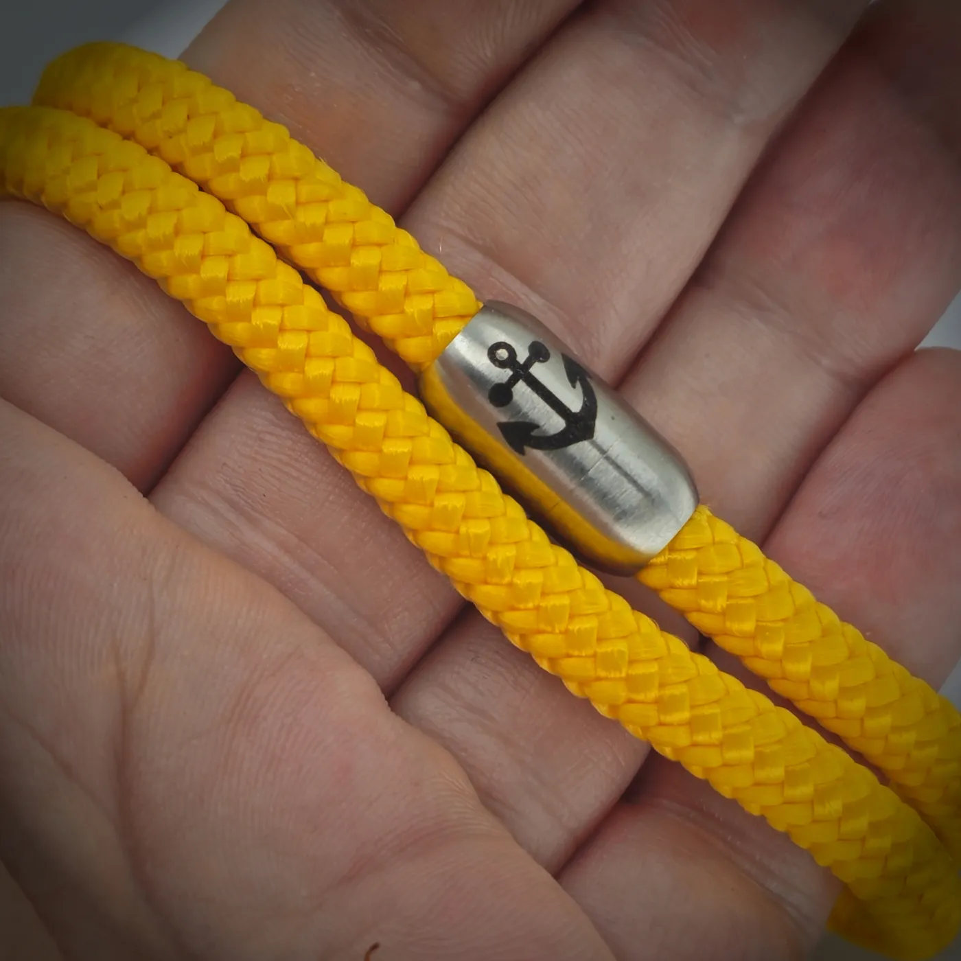 Segeltau-Armband 2 x Ø 6 mm mit Edelstahl-Magnetverschluss • Farbauswahl - optional mit Anker Gravur – Ansicht 2
