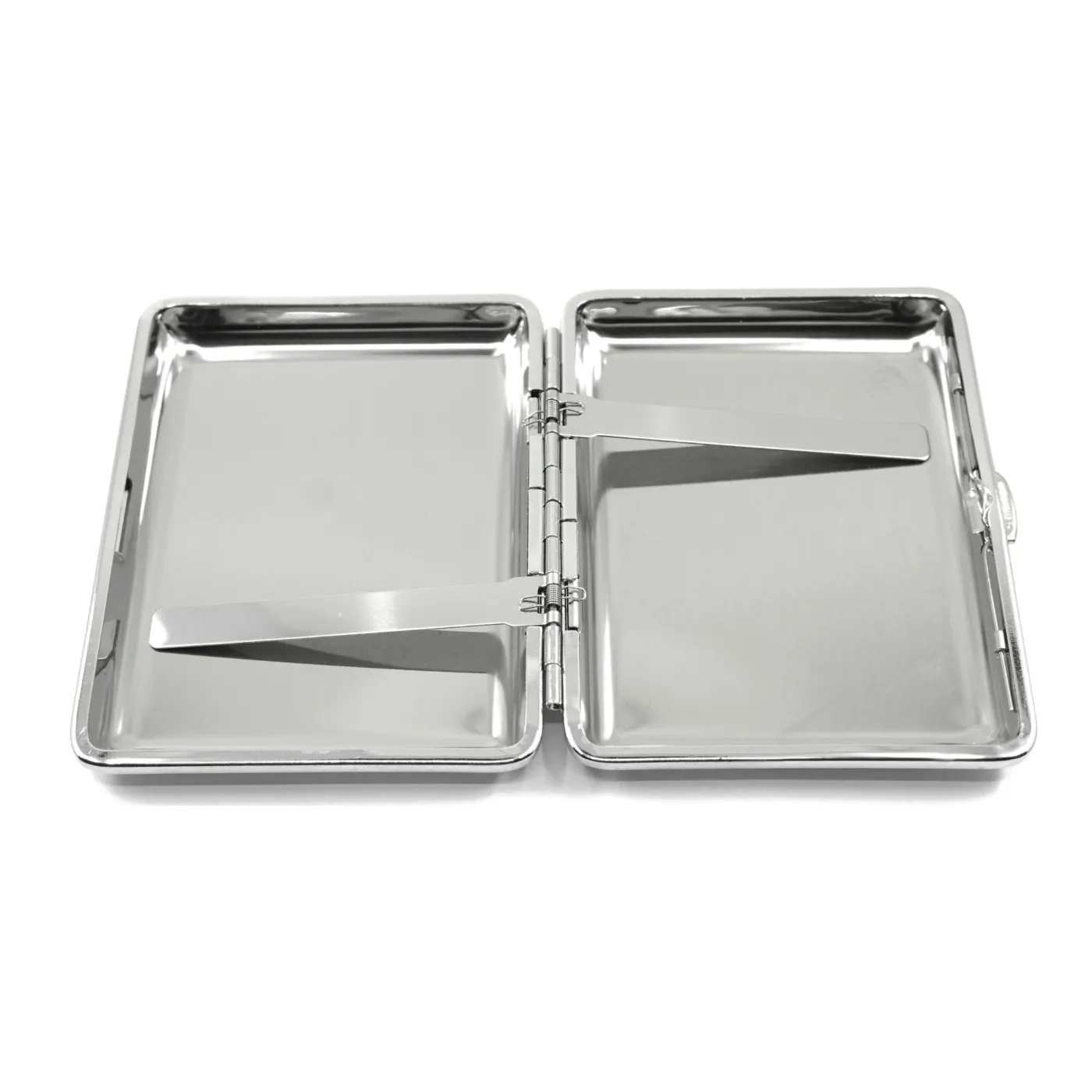 Zigarettenetui mit Gravur für 16 Zigaretten WUNSCHTEXT Farbe Silber gebürstet » Personalisierbar - Diamantgravur – Ansicht 1