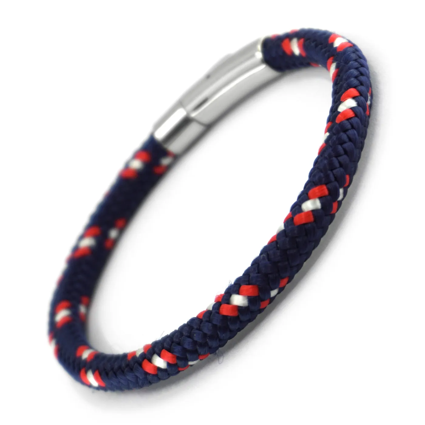 Hochwertiges Segeltau-Armband maritim mit Edelstahl-Bajonettverschluss