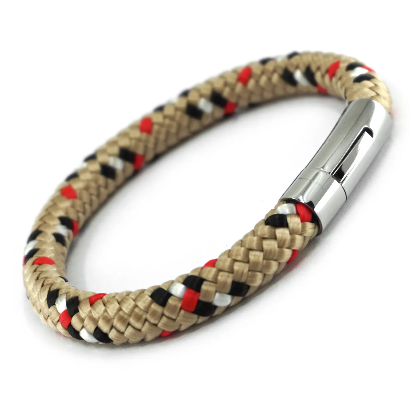 Segeltau-Armband Ø 8 mm mit Edelstahl-Bajonettverschluss, Farbauswahl