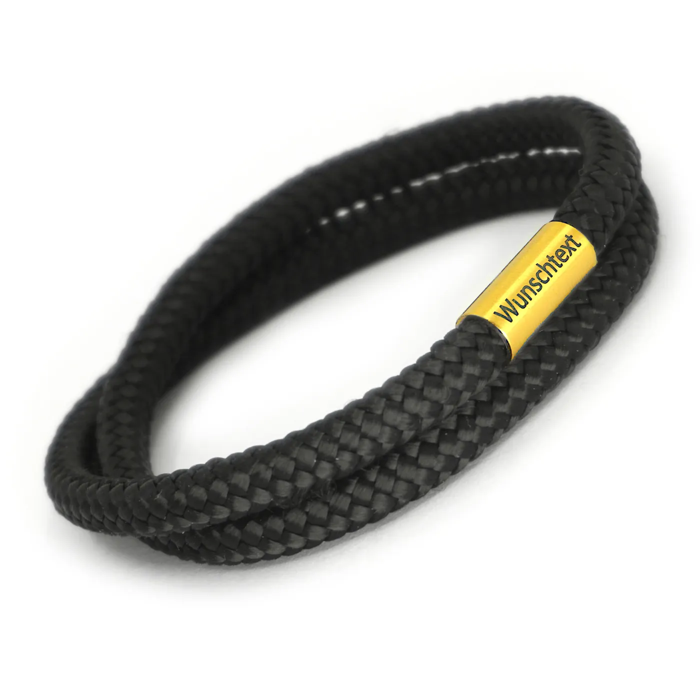 Segeltau-Armband 2 x Ø 6 mm mit Edelstahl-Magnetverschluss, inklusive Gravur, Farbauswahl Segeltau & Verschluss