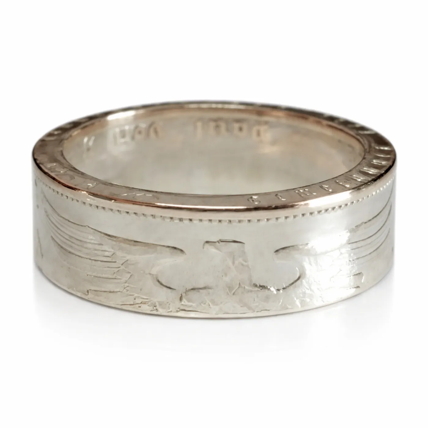 Münzring Deutsches Reich 2 Reichsmark Adler 1936-39 Silber 625er Größe 52 bis 60, Finish Silber