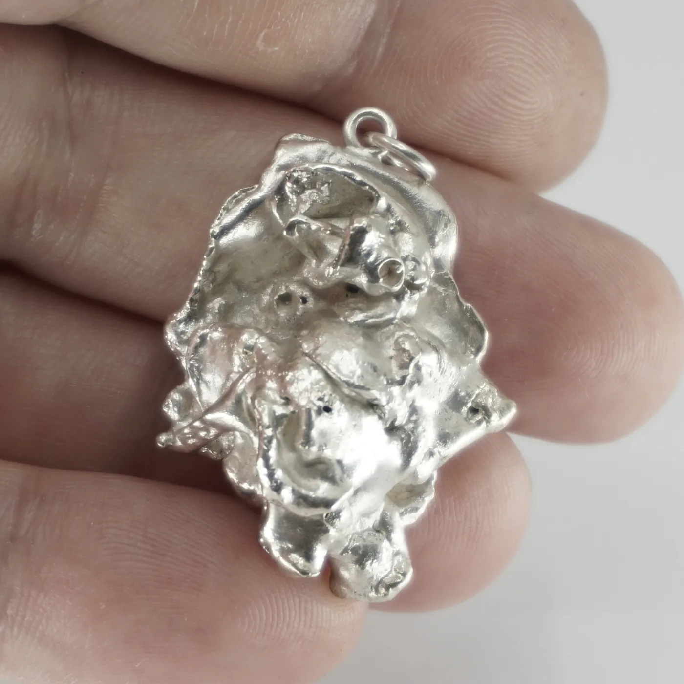 Silber Nugget Anhänger Silber 900 • 20,8 g – Ansicht 1