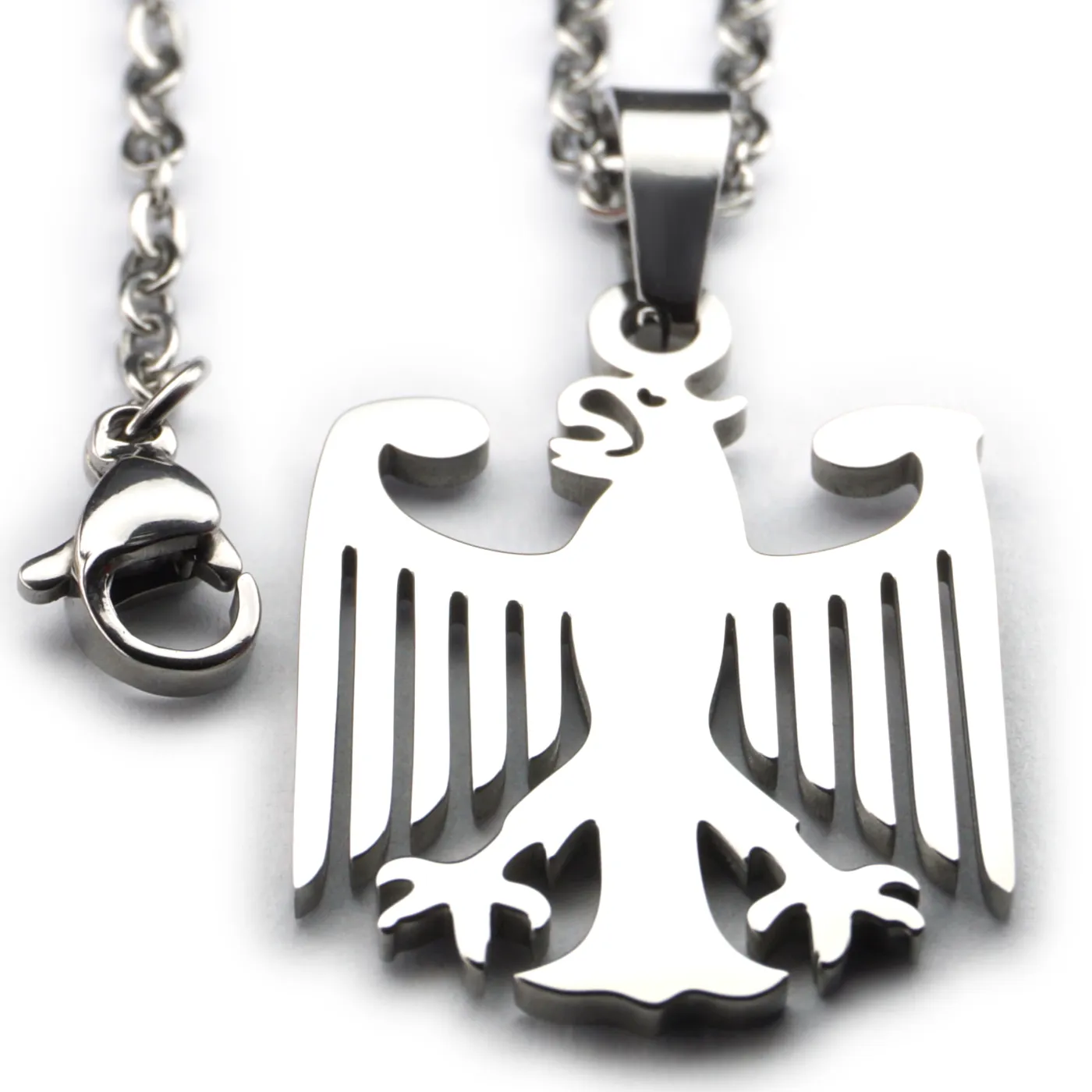 Anhänger Deutscher Adler Inklusive Edelstahlkette mit Karabinerverschuss