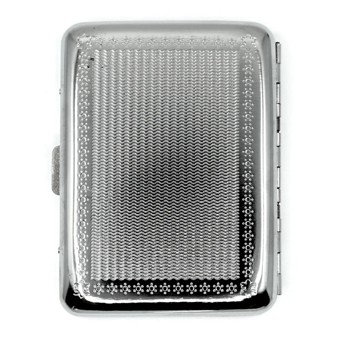 Zigarettenetui mit Gravur für 14 Zigaretten INITIALEN Farbe Silber » Personalisierbar - Diamantgravur – Ansicht 4