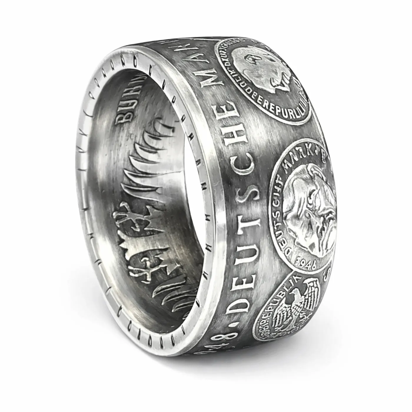 Münzring BRD 10 Mark 1998 50 Jahre Deutsche Mark Silber 925er Größe 56 bis 72