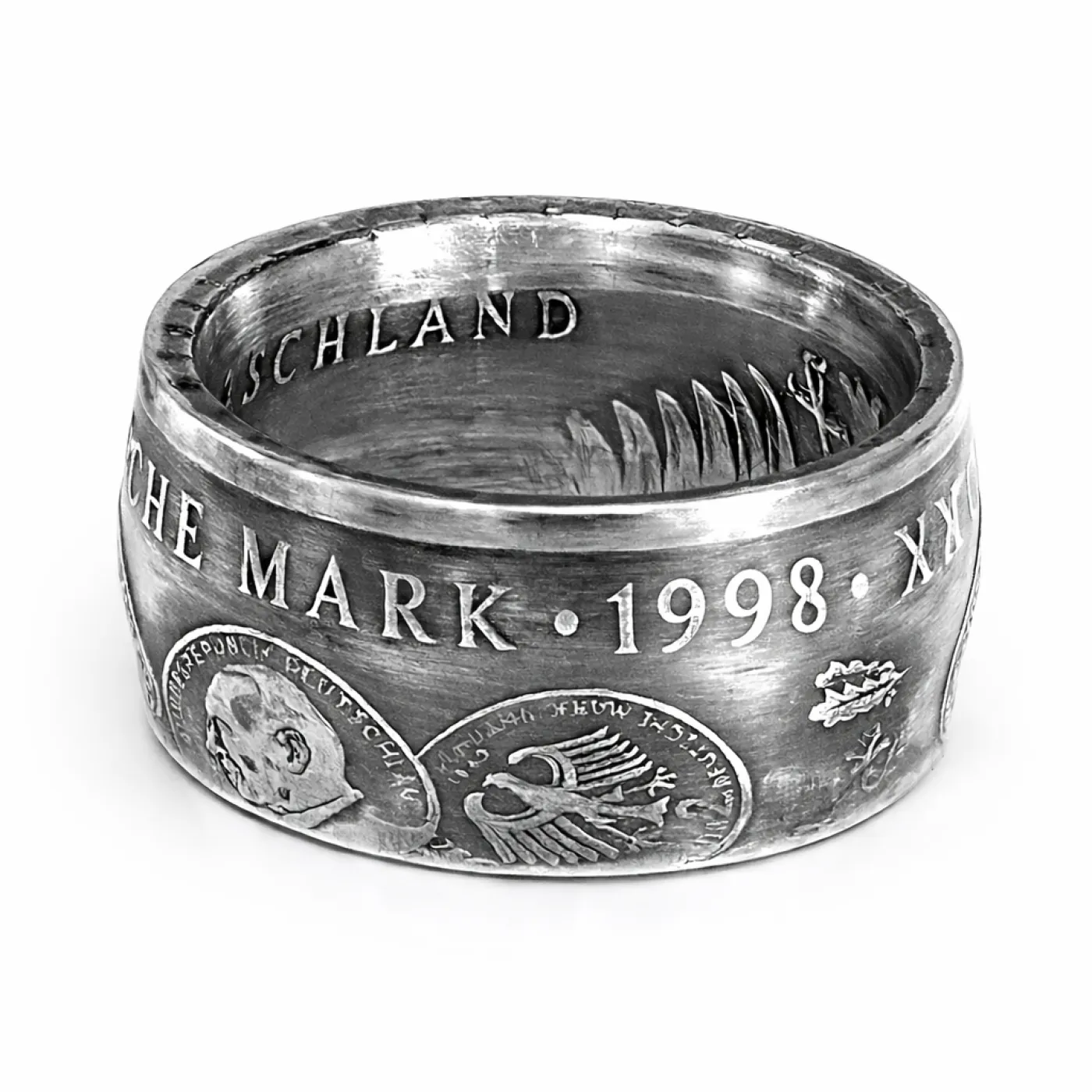 Münzring BRD 10 Mark 1998 50 Jahre Deutsche Mark Silber 925er Größe 56 bis 72 – Ansicht 6