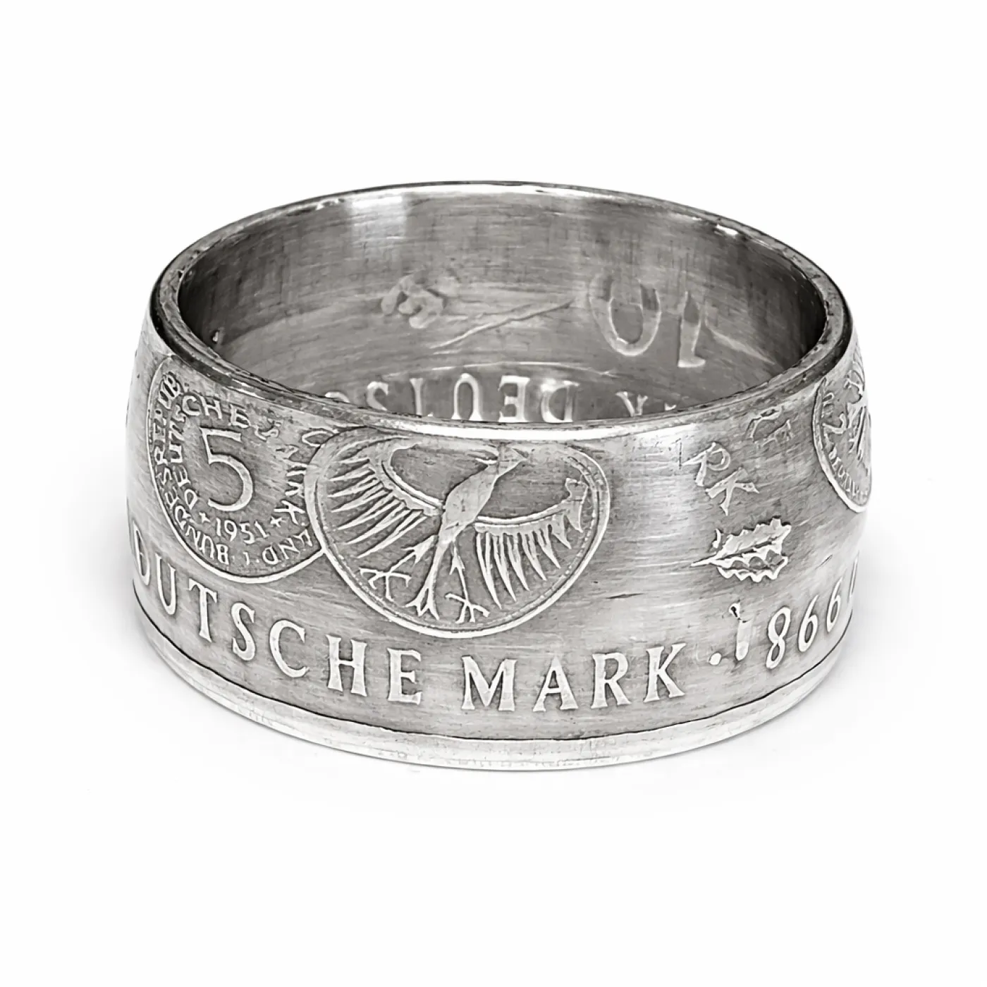 Münzring BRD 10 Mark 1998 50 Jahre Deutsche Mark Silber 925er Größe 56 bis 72 – Ansicht 7