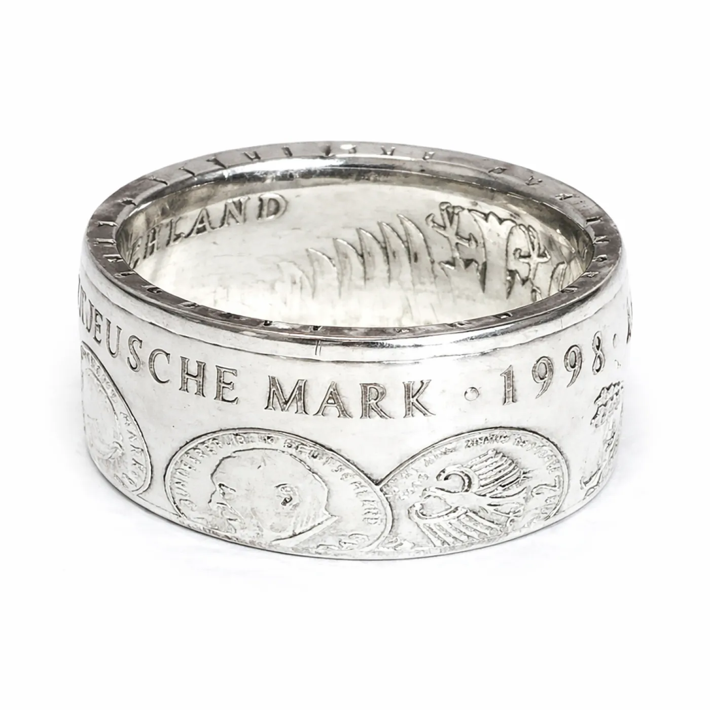 Münzring BRD 10 Mark 1998 50 Jahre Deutsche Mark Silber 925er Größe 56 bis 72 – Ansicht 5