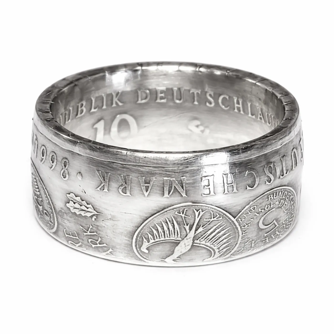 Münzring BRD 10 Mark 1998 50 Jahre Deutsche Mark Silber 925er Größe 56 bis 72 – Ansicht 3