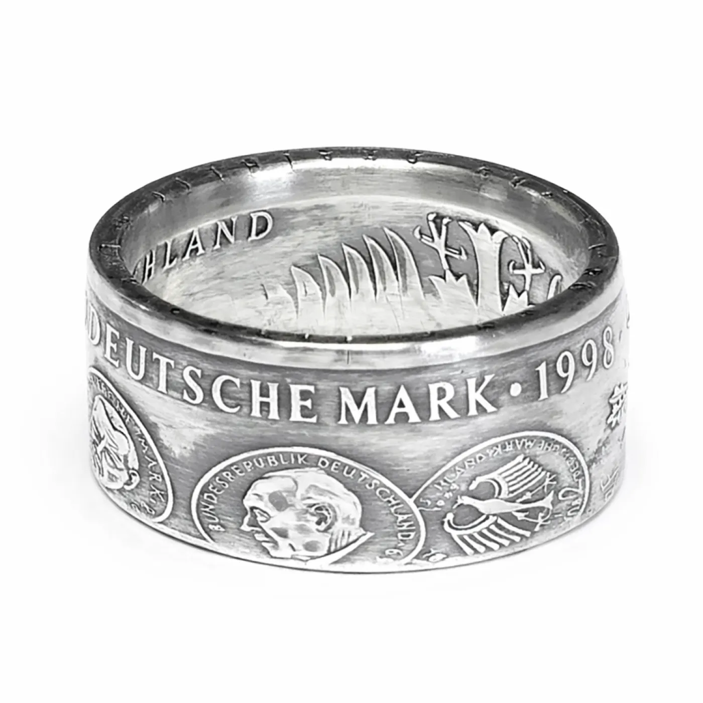 Münzring BRD 10 Mark 1998 50 Jahre Deutsche Mark Silber 925er Größe 56 bis 72 – Ansicht 2
