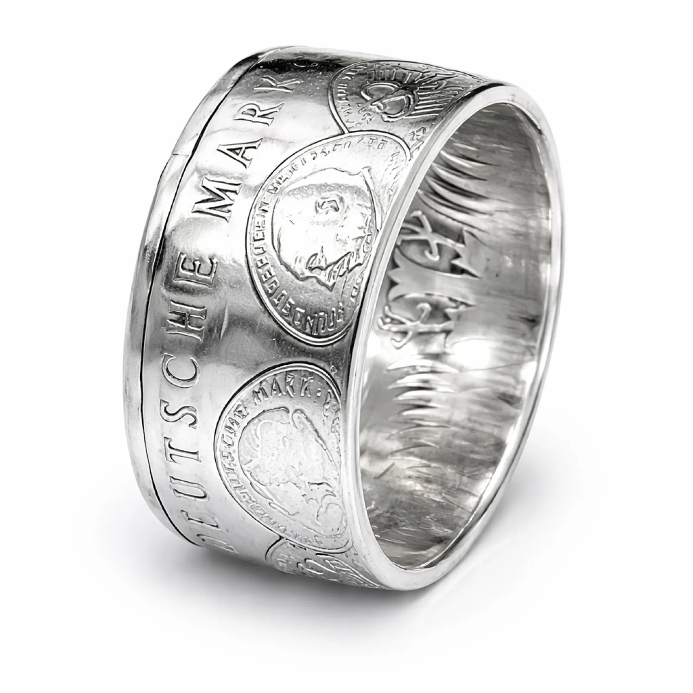 Münzring BRD 10 Mark 1998 50 Jahre Deutsche Mark Silber 925er Größe 56 bis 72 – Ansicht 1