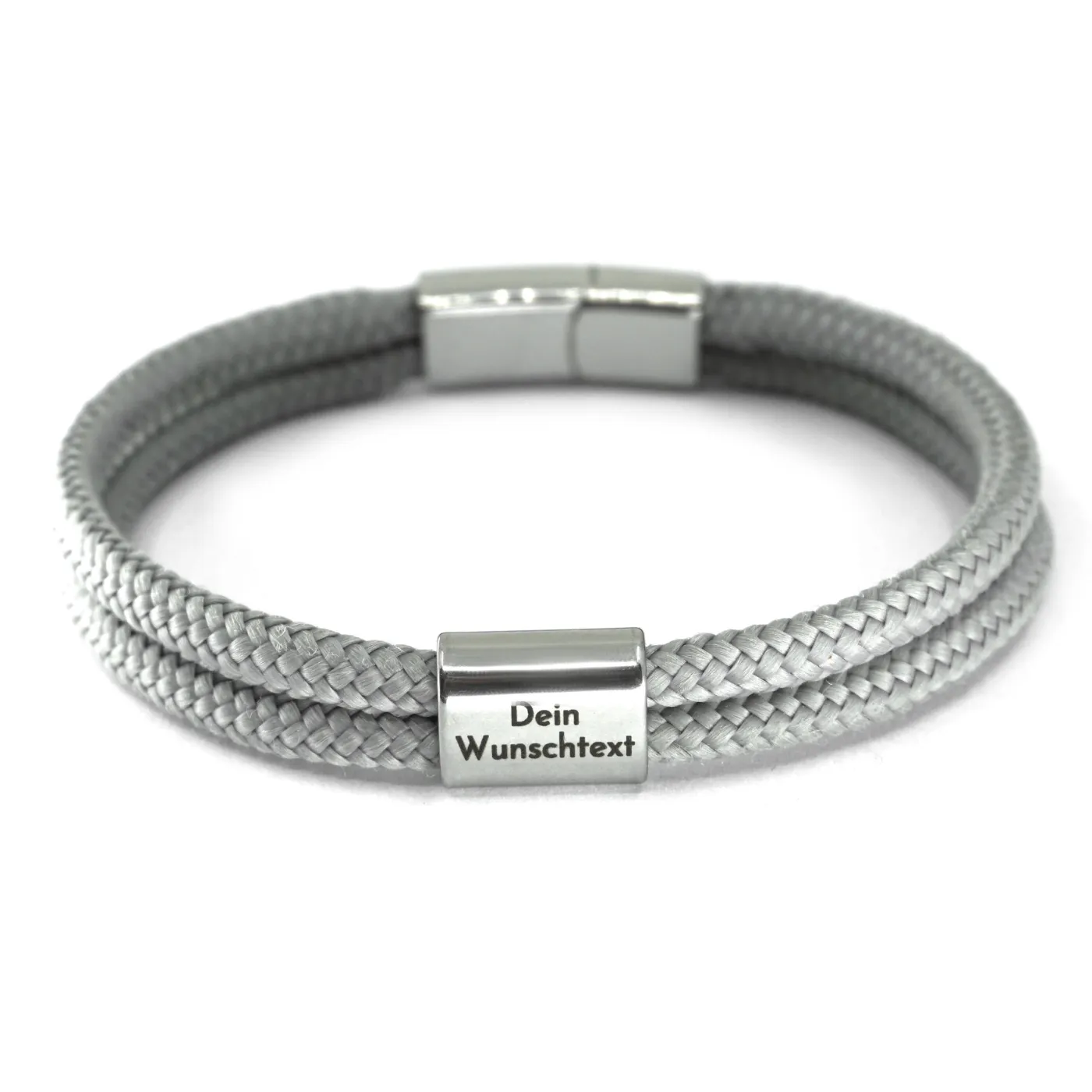 Segeltau-Armband 2 x Ø 4 mm mit Edelstahl-Magnet-Schiebeverschluss » Personalisierbar, Farbauswahl – Ansicht 2