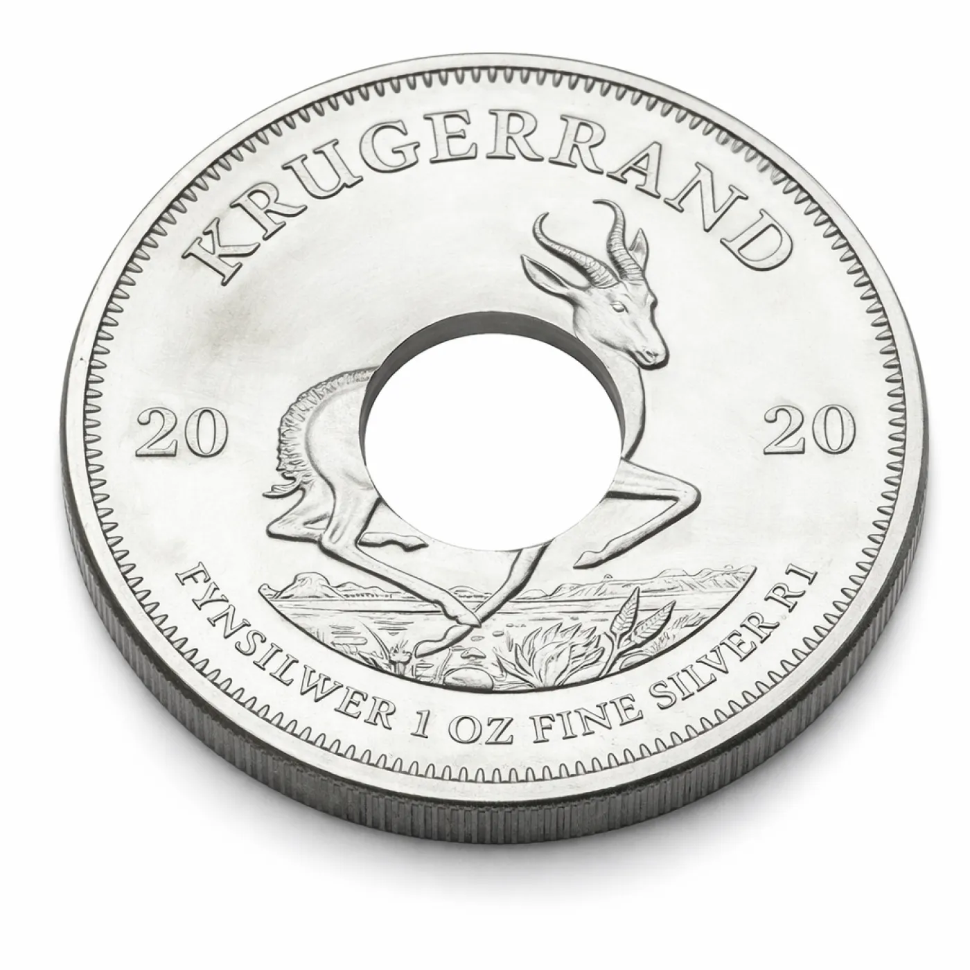 Münzring Afrika Krügerrand Feinsilber 999er Größe 62 bis 76 – Ansicht 1