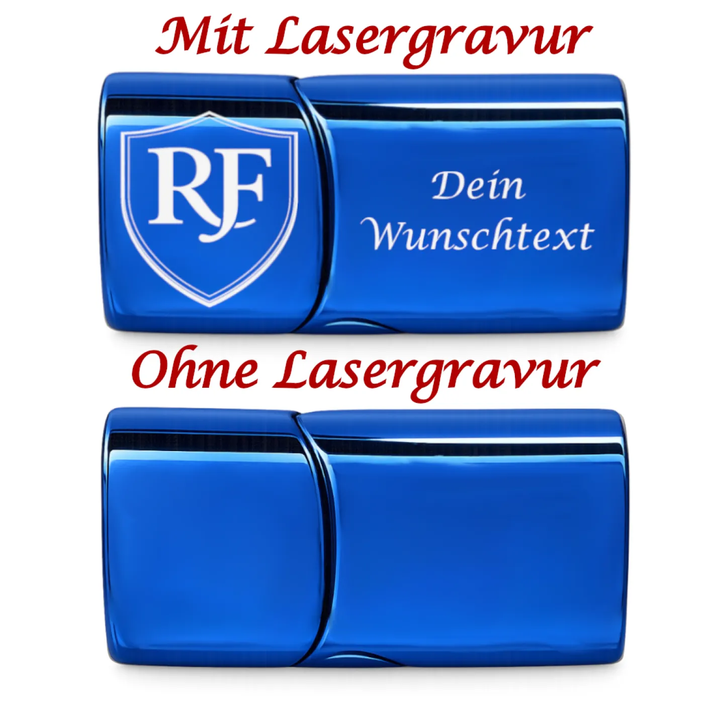 Segeltau-Armband FRANKREICH RF 2 x Ø 6 mm mit Edelstahl-Magnetverschluss » Personalisierbar – Ansicht 3