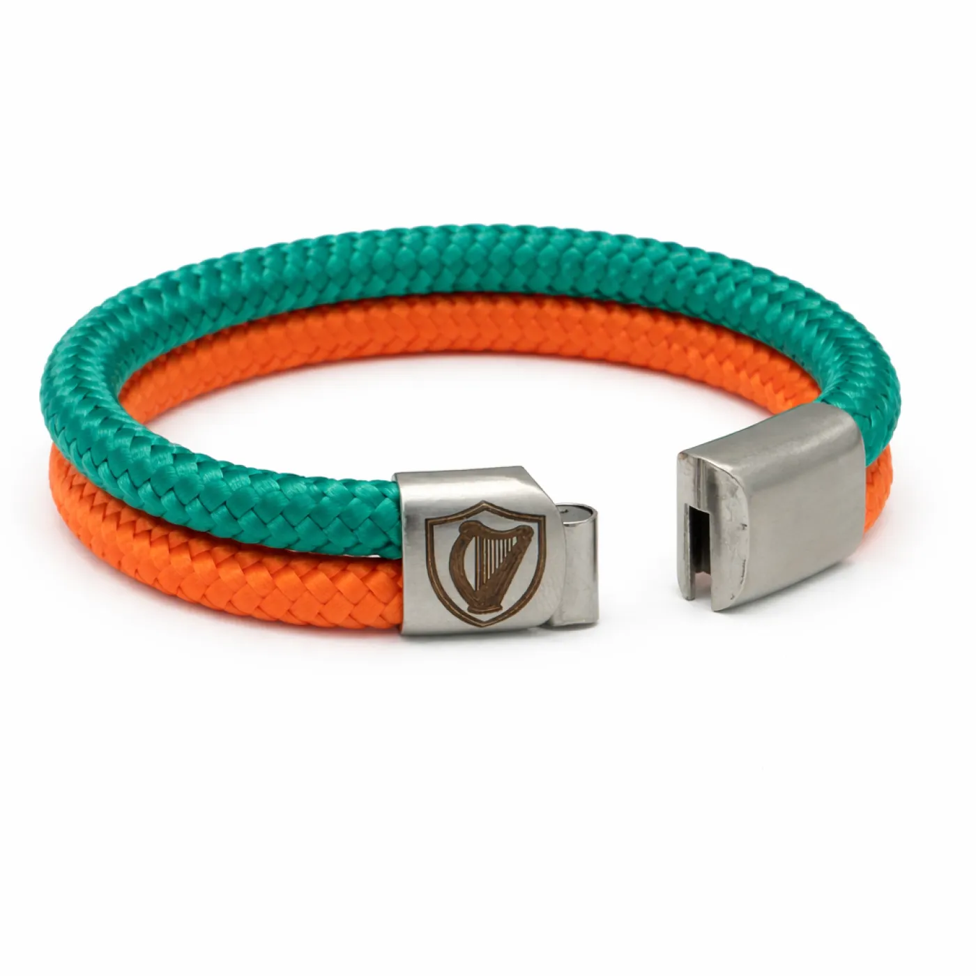 Segeltau-Armband IRLAND Harfe 2 x Ø 6 mm mit Edelstahl-Magnetverschluss » Personalisierbar – Ansicht 4