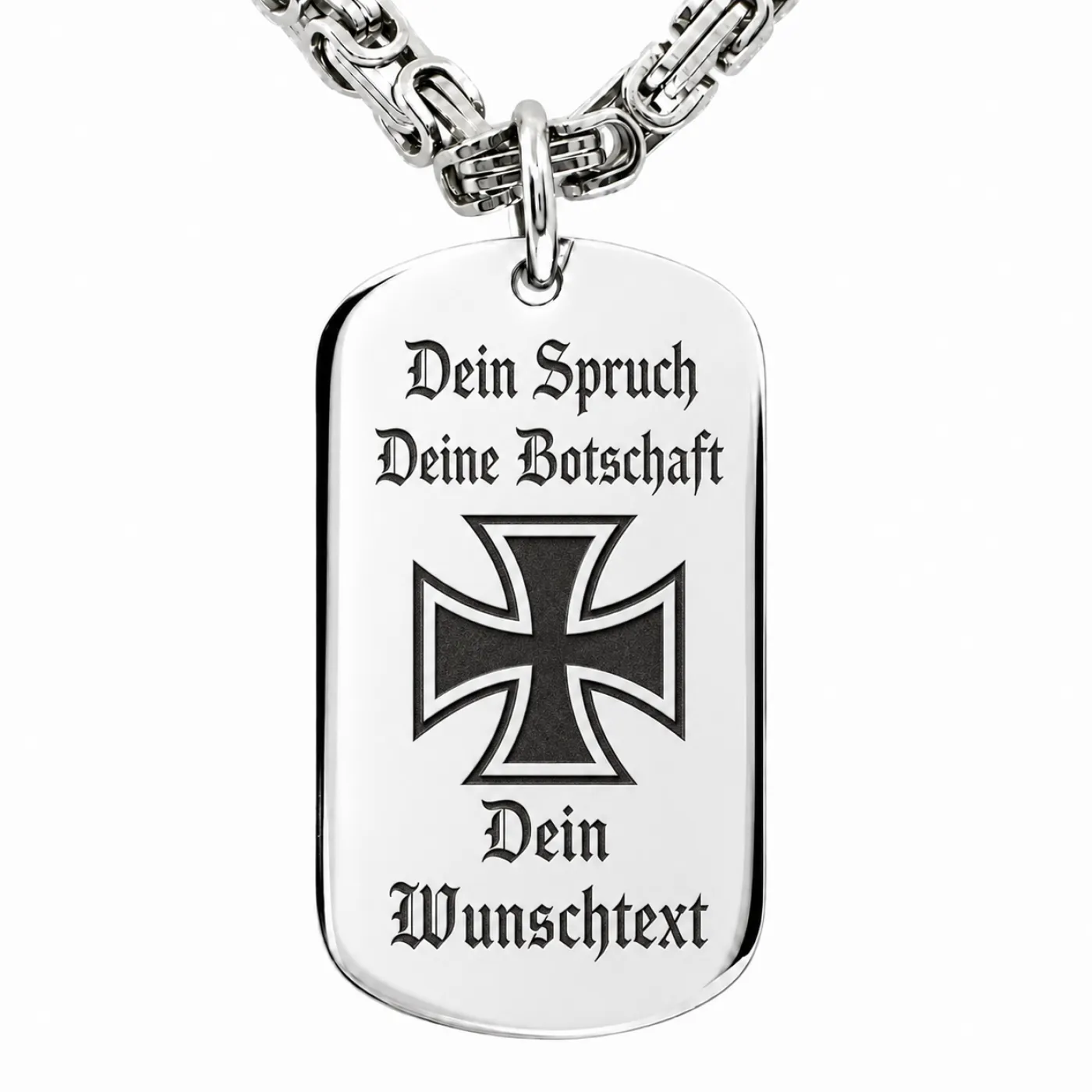 Dog Tag Edelstahl Anhänger mit Gravur