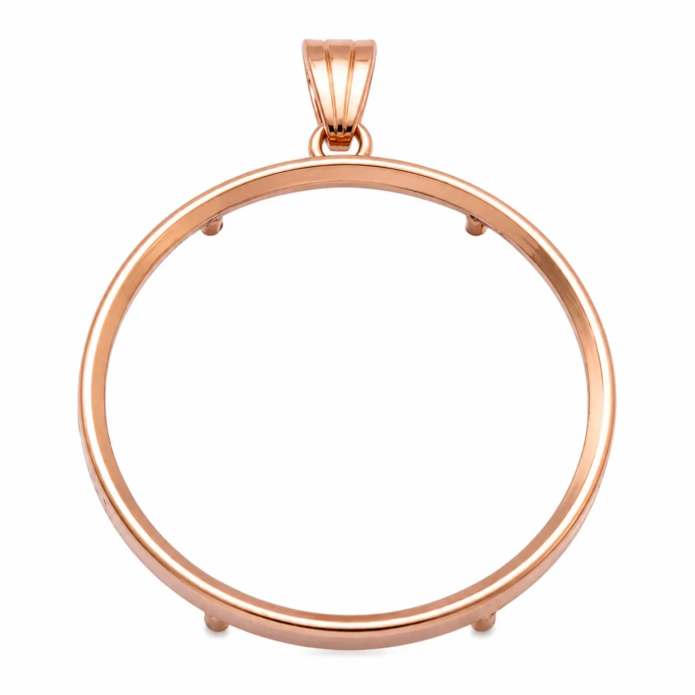 Münzfassung Silber 925 - 24 Karat rosé-vergoldet Vorderseite