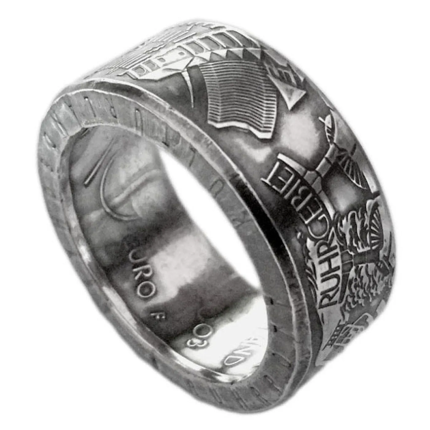 Münzring BRD 10 Euro 2003 Ruhrgebiet Silber 925er Größe 56 bis 74