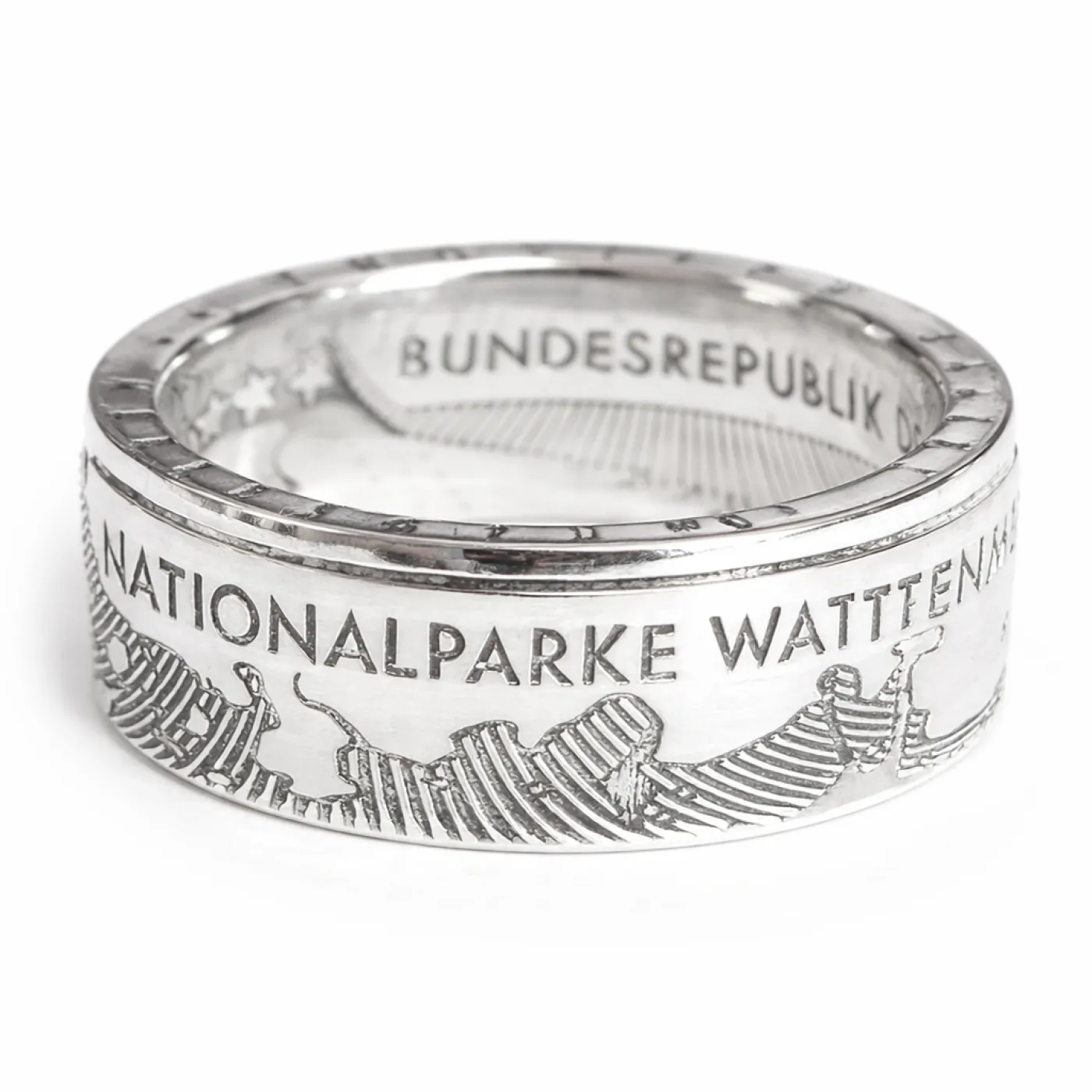 Münzring BRD 10 Euro 2004 Nationalpark Wattenmeer Silber 925er Größe 56 bis 74 – Ansicht 4