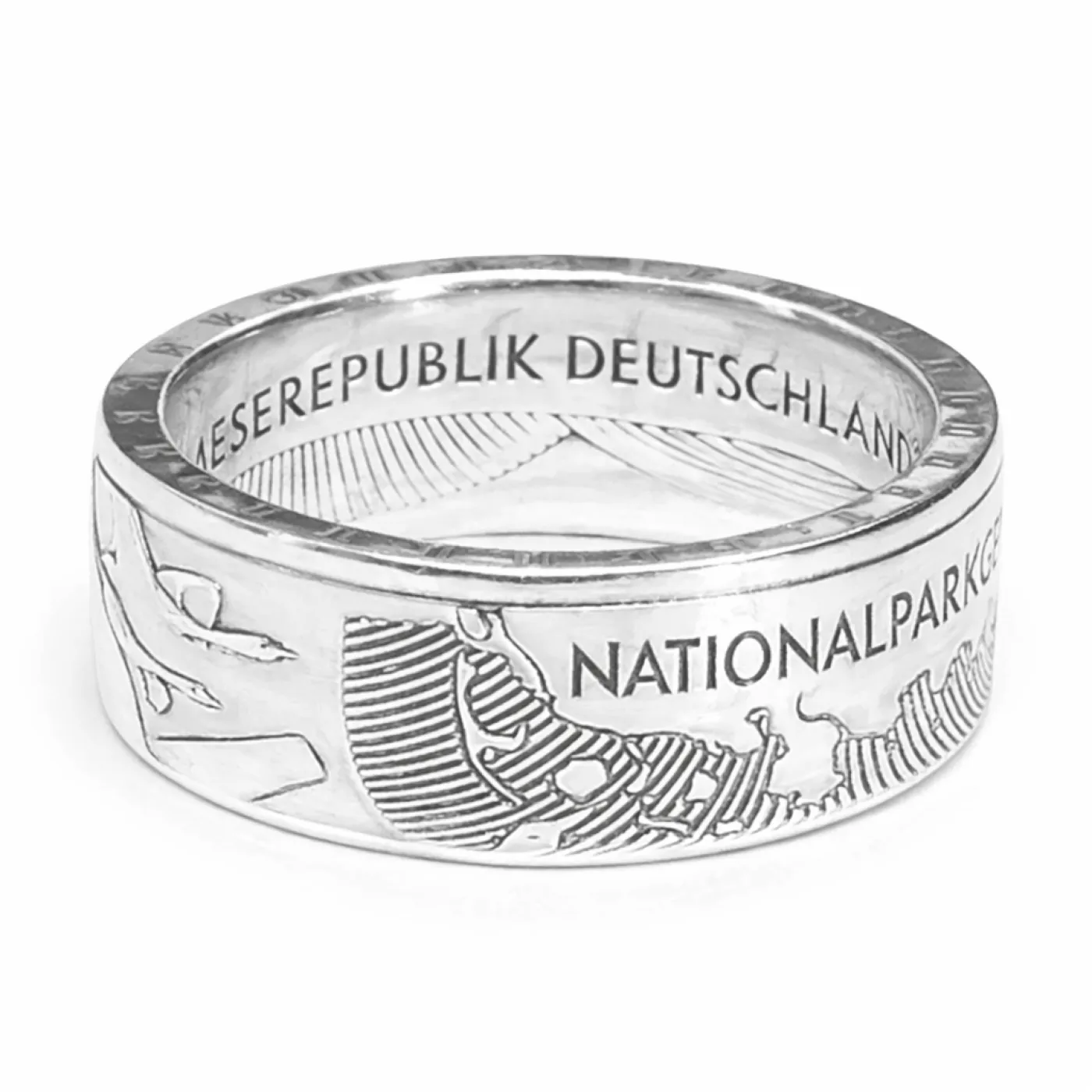 Münzring BRD 10 Euro 2004 Nationalpark Wattenmeer Silber 925er Größe 56 bis 74 – Ansicht 3