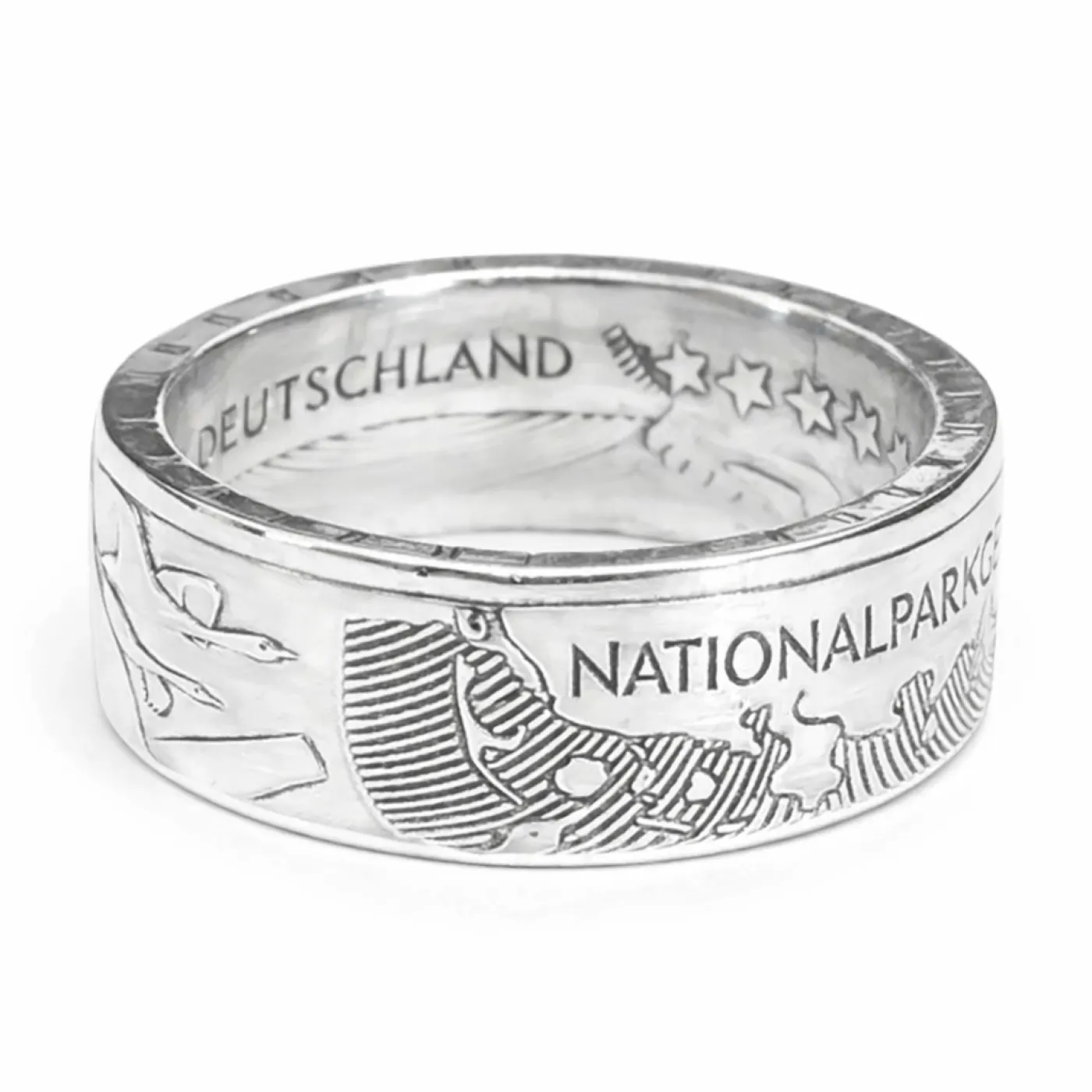 Münzring BRD 10 Euro 2004 Nationalpark Wattenmeer Silber 925er Größe 56 bis 74 – Ansicht 2