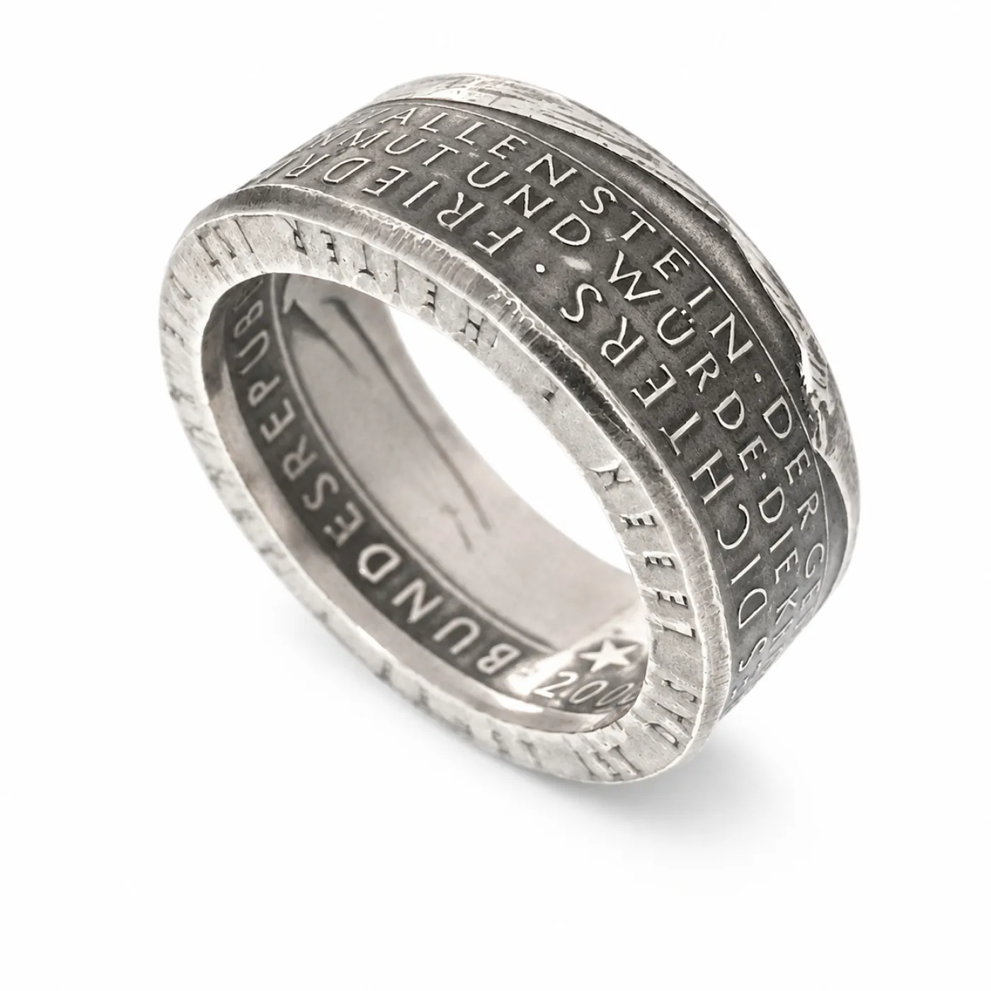 Münzring BRD 10 Euro 2005 Friedrich von Schiller Silber 925er Größe 56 bis 74