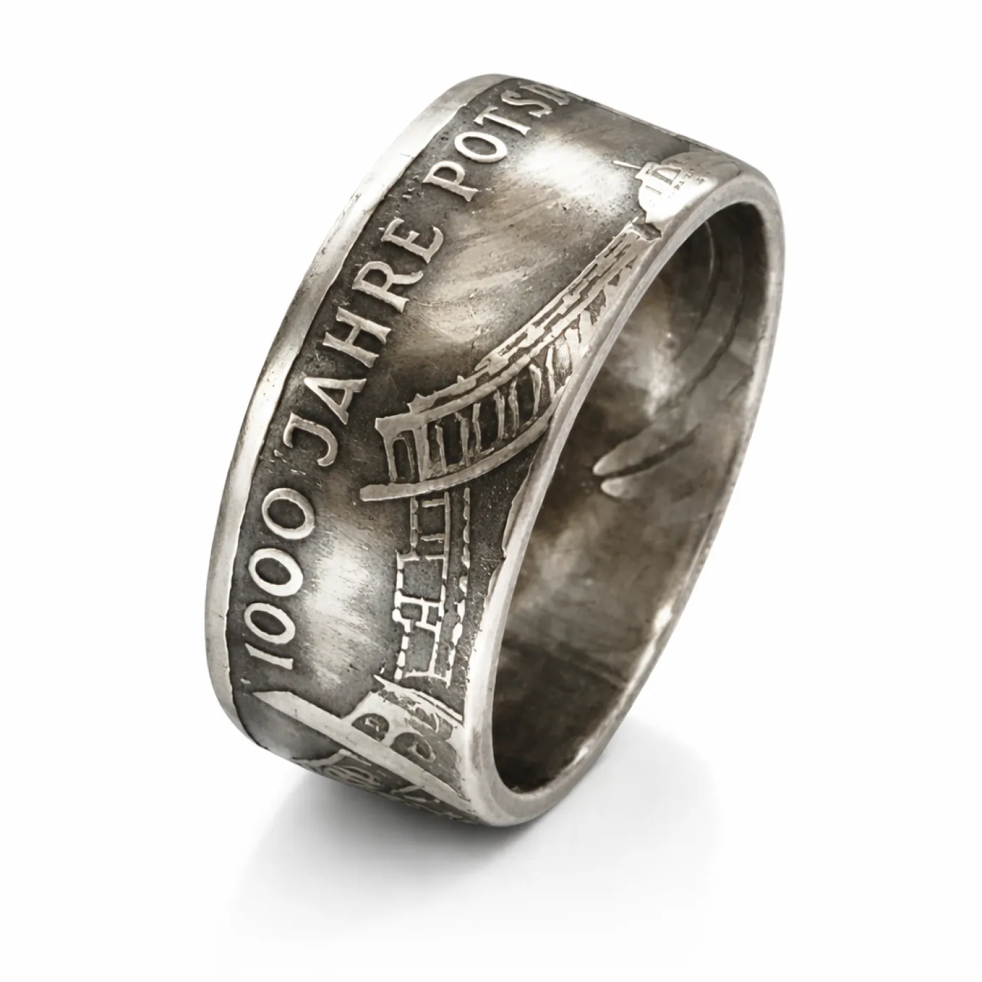 Münzring BRD 10 Mark 1993 1000 Jahre Potsdam Silber 625er Größe 56 bis 72