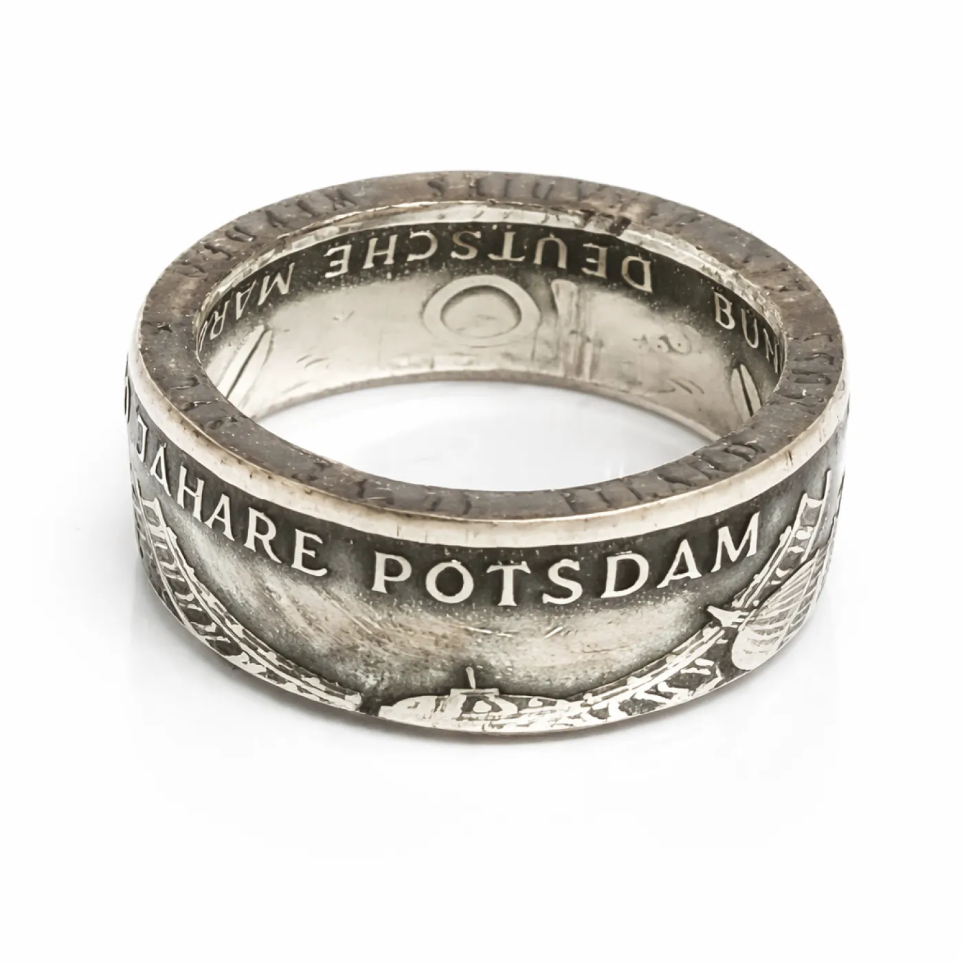 Münzring BRD 10 Mark 1993 1000 Jahre Potsdam Silber 625er Größe 56 bis 72 – Ansicht 2