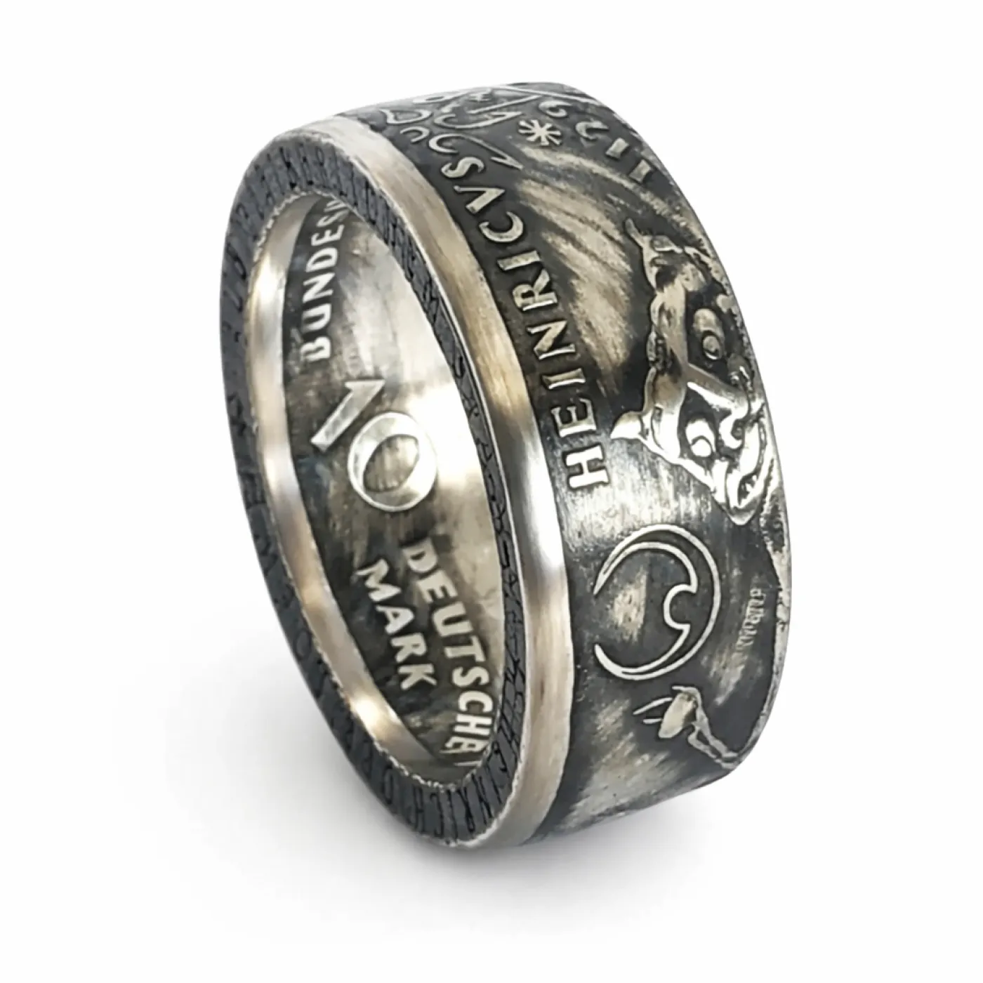 Münzring BRD 10 Mark 1995 Heinrich der Löwe Silber 625er Größe 56 bis 72
